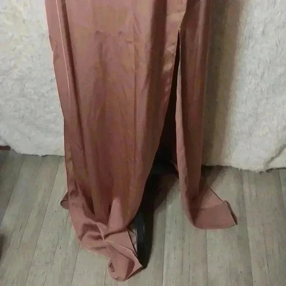 AZAZIE JESS Stretch Satin Maxi Dress Floor Length English Rose Size A12 - Picture 7 of 10